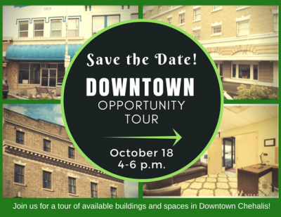 Flyer reading: "Save the Date: Downtown Opportunity Tour"